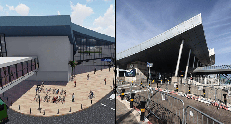 תחנת המפרץ חיפה, היום והדמיה עתידית