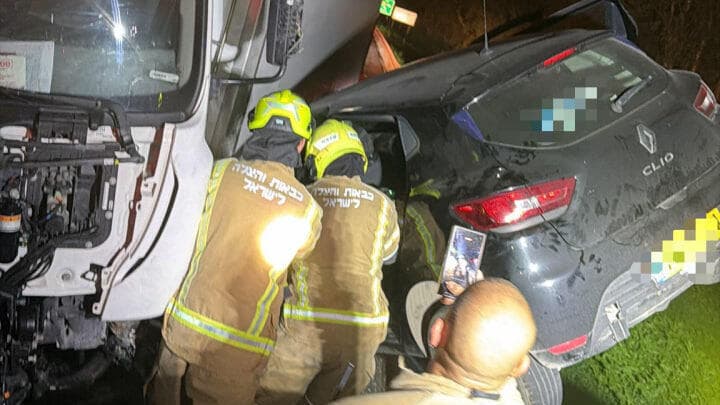 זירת התאונה הקטלנית בכביש 675 ליד ניר יפה, שבה נהרג גבר