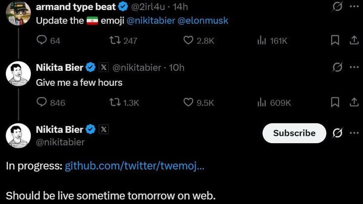 הפוסט ותגובתו של ניקיטה (צילום מסך) הפוסט ותגובתו של ניקיטה