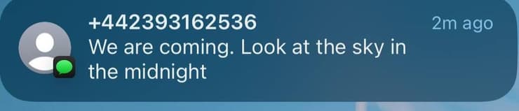 הודעת איום מאיימת שקיבלו אזרחים ישראליים