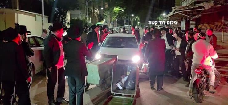 הפגנה ואלימות של חרדים קיצונים מחוץ לכנס של חטיבת החשמונאים