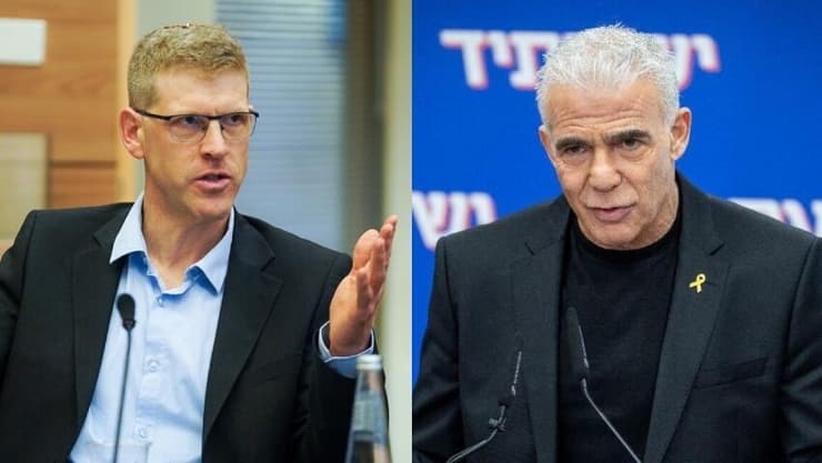 יאיר לפיד ויהלי רוטנברג (צילומים: יובל חן, שלו שלום) יאיר לפיד ויהלי רוטנברג