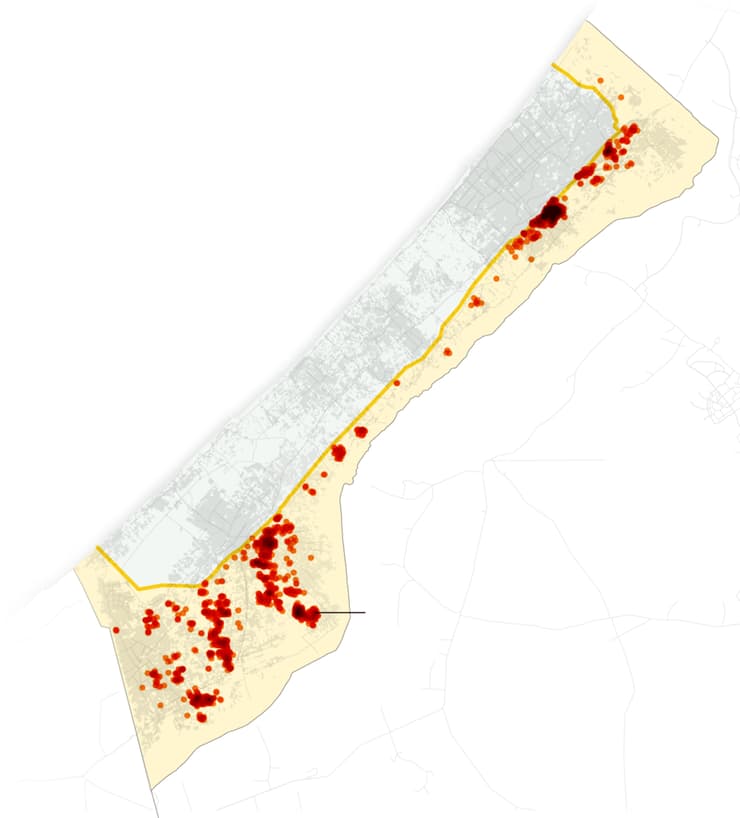 המפה שפורסמה ב"ניו יורק טיימס"