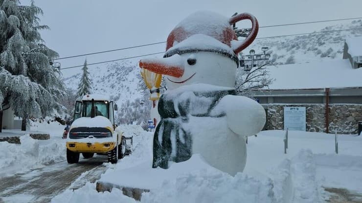 שלג רב באתר החרמון