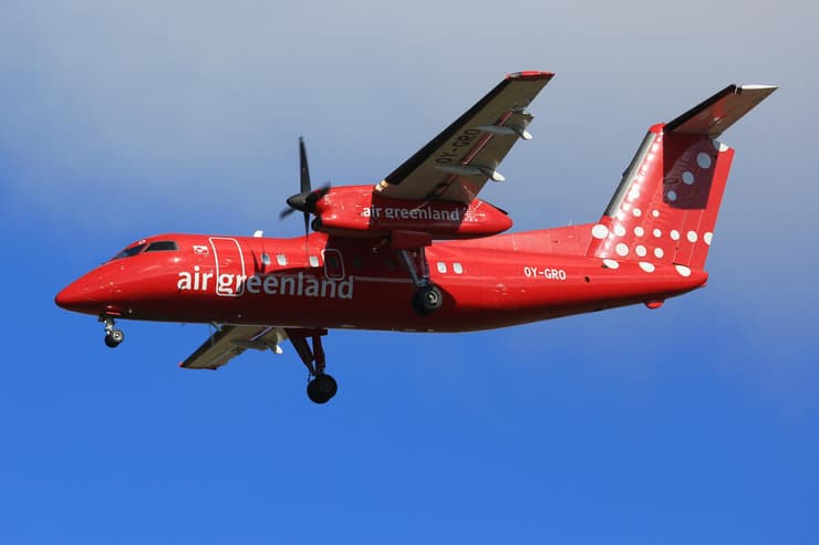 מטוס של Air Greenland. הפך לסמל אייקוני של האי
