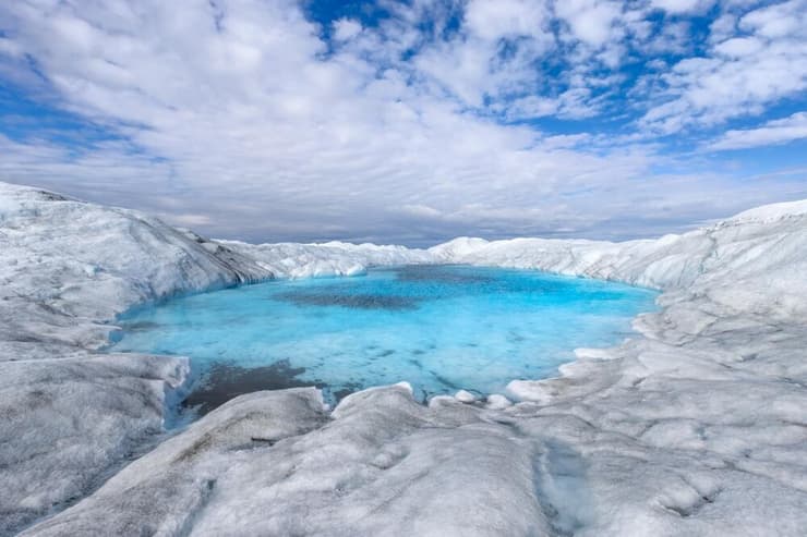 אגם באזור Point 660, כיפת הקרח, גרינלנד