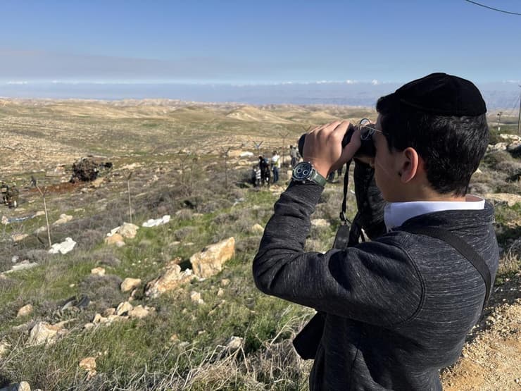 הזירה בה מסוק ינשוף צבאי  נפל ליד ירושלים בישוב מעלה עמוס