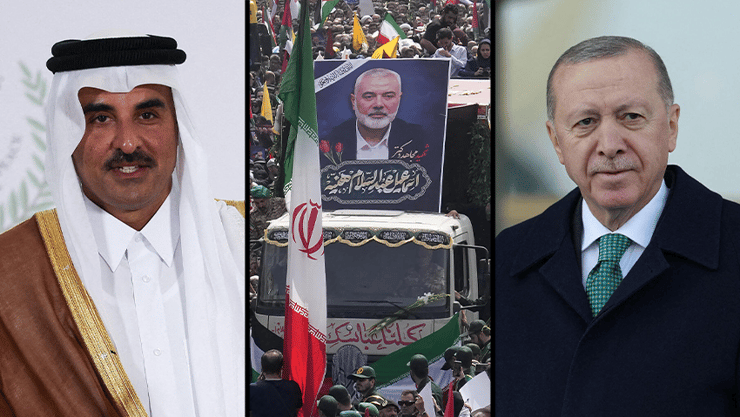 ארדואן הלווית איסמעיל הנייה אמיר קטאר תמים בן חמד אל ת'אני