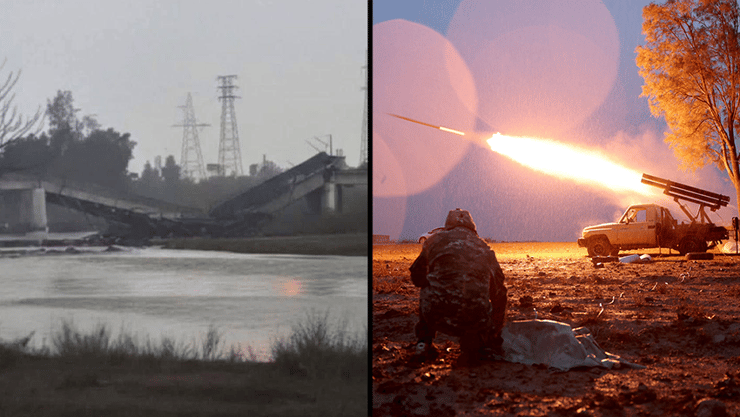 ירי רקטי ל כוחות משטר א-שרע צבא סוריה  גשר שלכאורה פוצץ על ידי כוחות כורדים 