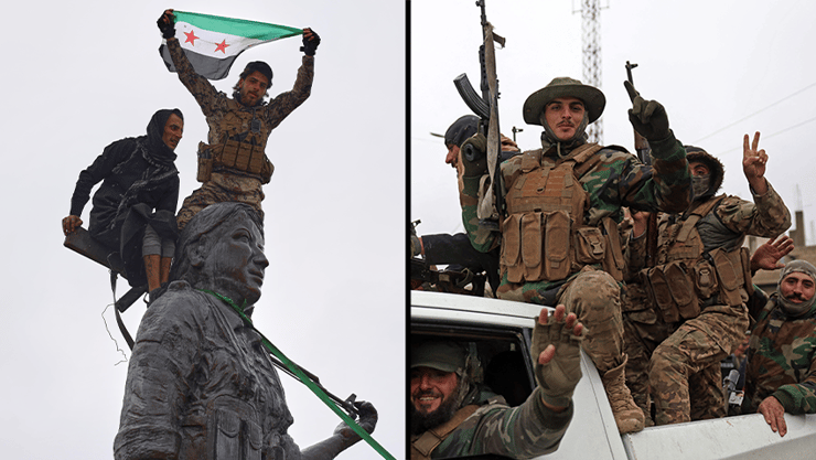 לוחמי א-שרע צבא סוריה אחרי כיבוש א-טבקה שנכבש אזור א-רקה