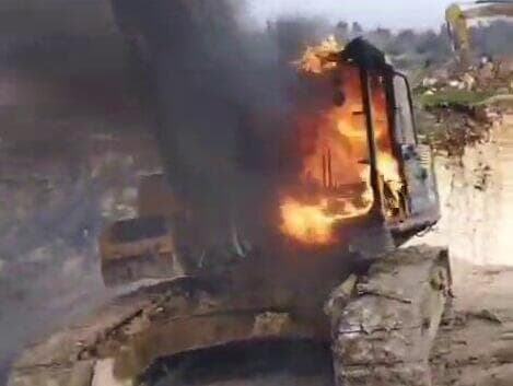 ההרס שנגרם לציוד על ידי מתנחלים, בשכם