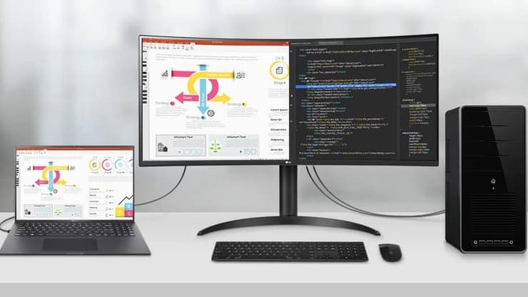 מסך ה-34WR55QK של LG