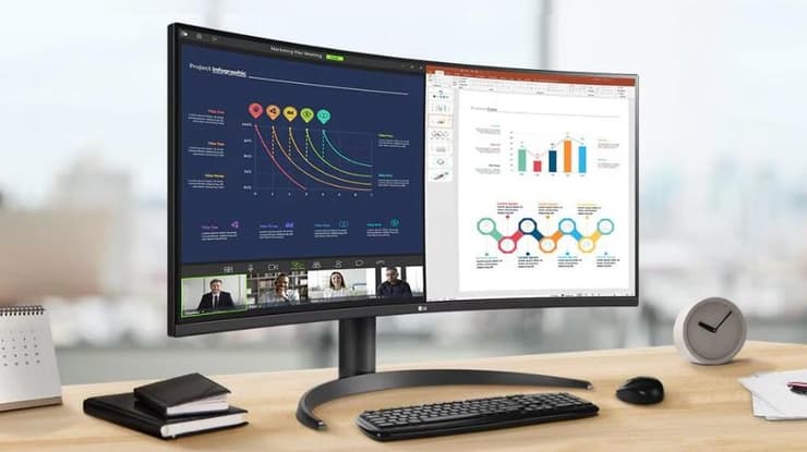 מסך ה-34WR55QK של LG