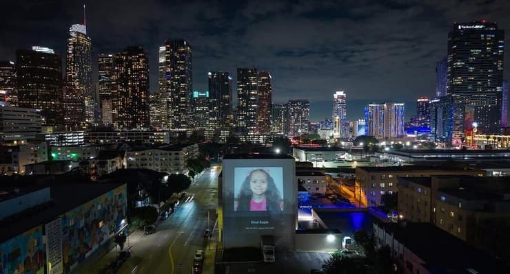 הציורים של הילדים מעזה שהוקרנו בניו יורק ולוס אנג'לס