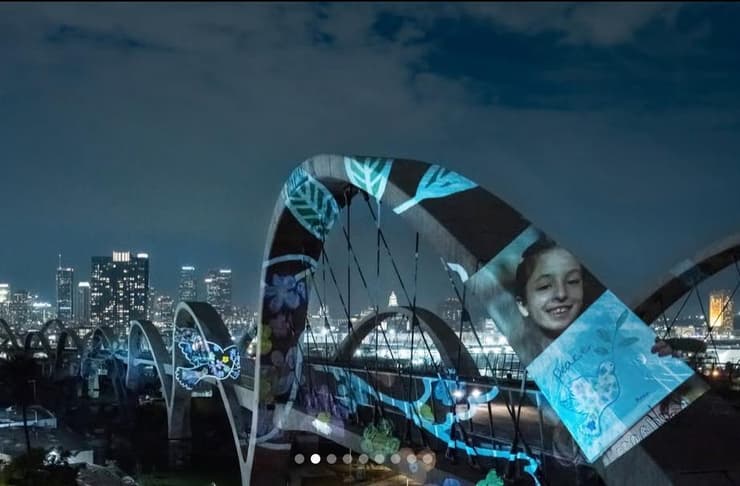 הציורים של הילדים מעזה שהוקרנו בניו יורק ולוס אנג'לס