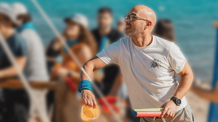 רון גושן ז"ל במהלך אירוע החברה באילת שבסופו התייבש ומת