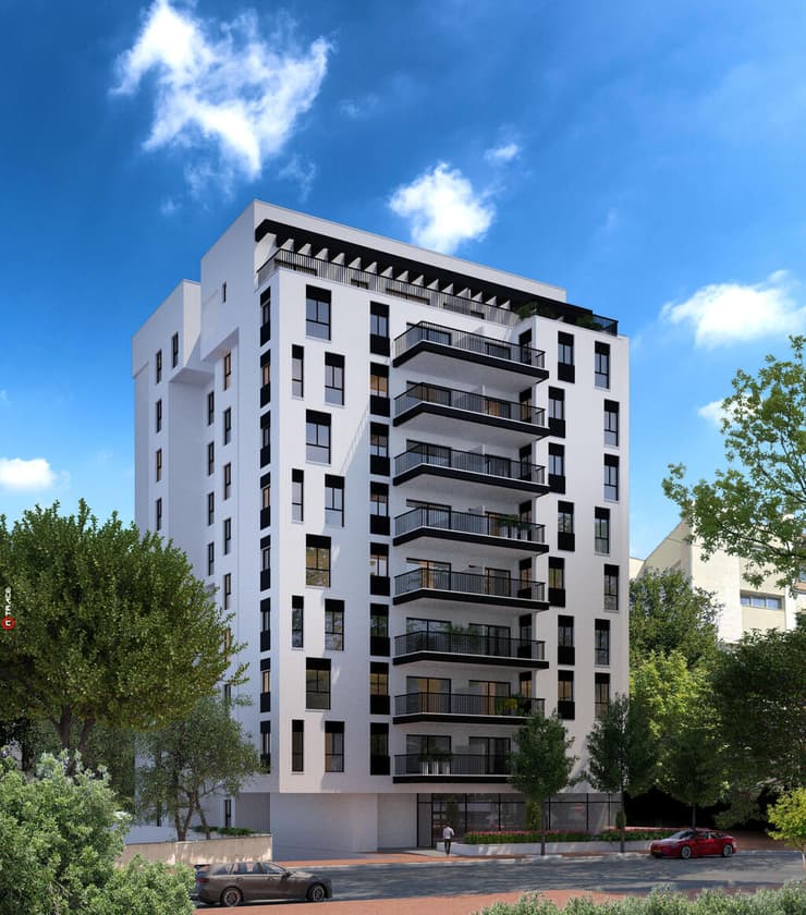 הדמיית פרויקט תמ"א 38 ברמת גן ברחוב הרא"ה