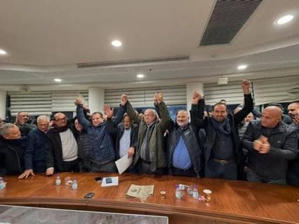 ראשי המפלגות משלבים ידיים באירוע בסכנין חברי הסיעות הערביות