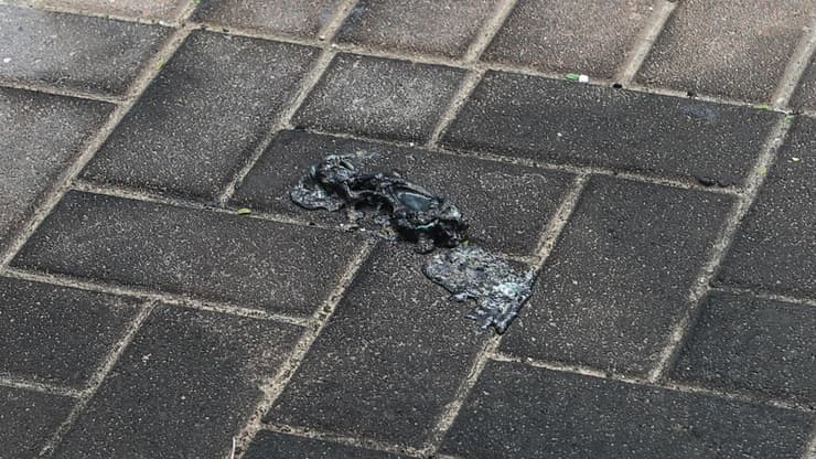 צילום: גיל נחושתן זירת ההצתה בקריית מוצקין