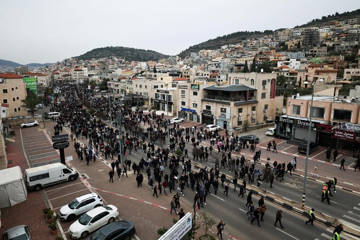 צילום: REUTERS/Ammar Awad הפגנה בסכנין בקריאה לעצירת הפרוטקשן