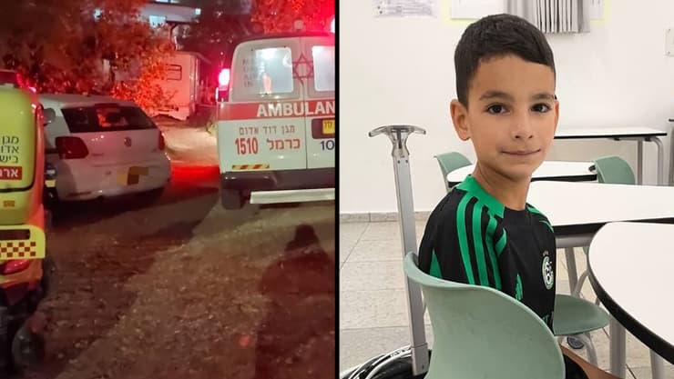 "איך אפשר להספיד ילד בן 7?". רועי בן דוד, וזירת התאונה שבה נהרג (צילום: תיעוד מבצעי מד"א) רועי בן דוד ז"ל