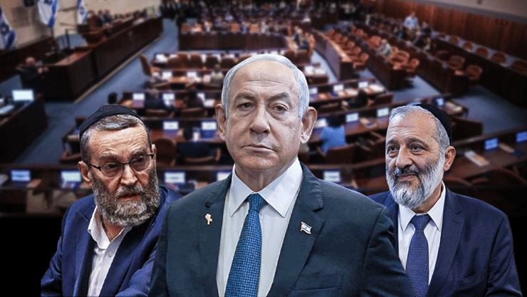 דרעי, נתניהו וגפני (צילום: ראובן קסטרו, עמית שאבי, דוברות הכנסת) ביג מליאת הכנסת נתניהו דרעי משה גפני