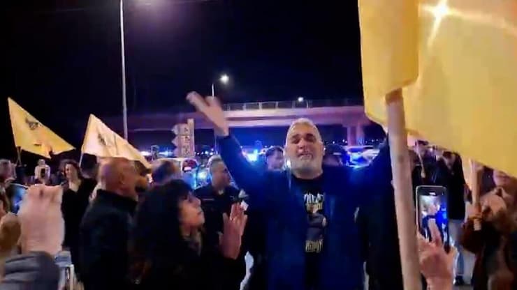 איציק גואילי בשיירת הליווי של רן ז"ל בצומת הקשתות 