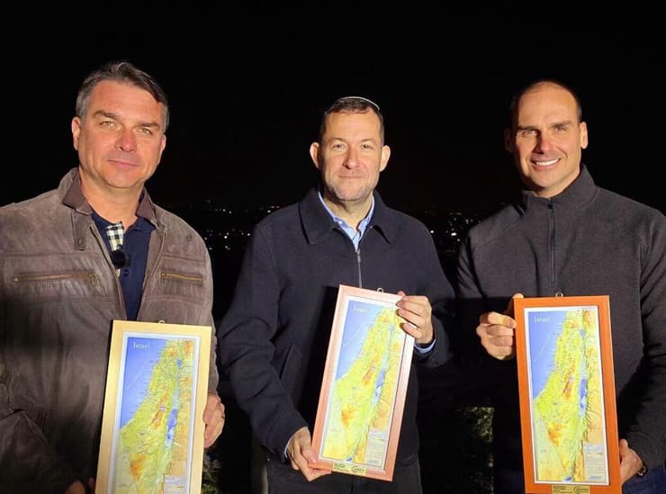 הסנאטור פלאביו בולסונרו, מועמד הימין  לנשיאות ברזיל, בביקור בפדואל עם יוסי דגן