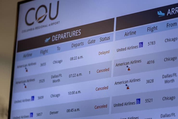 ביטולי טיסות ב ארה"ב בגלל סופה סופת שלגים