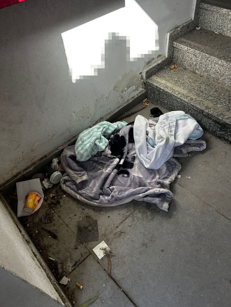 חדר המדרגות שבו נמצא התינוק חדר המדרגות שבו נמצא התינוק הנטוש בחדרה