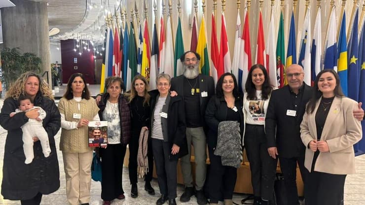 ביקור משלחת משפחות החטופים בפרלמנט האיחוד האירופי (צילום: משרד החוץ) ביקור משלחת משפחות החטופים בפרלמנט האיחוד האירופי