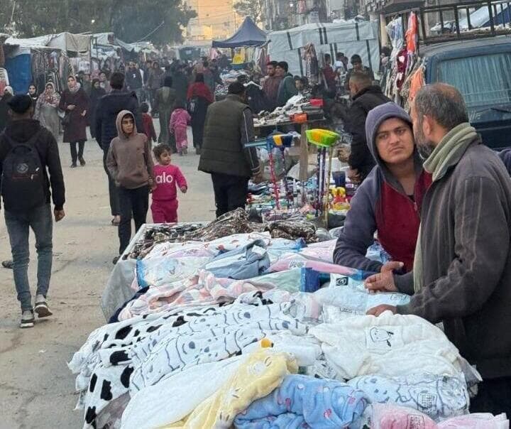 עזה שוק שווקים מוצפים הצפה