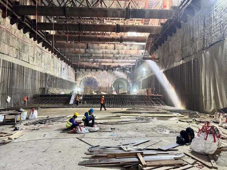 עבודות הכנה לתשתית הרכבת הקלה - הקו הירוק