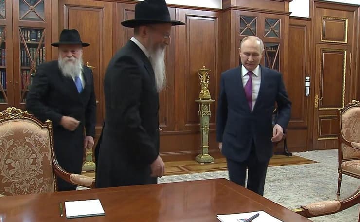פגישת רבה הראשי של רוסיה, הרב בערל לאזאר, עם נשיא רוסיה ולדימיר פוטין