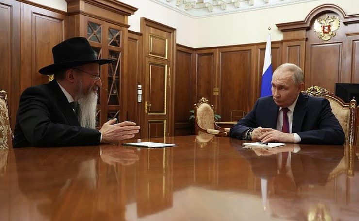 פגישת רבה הראשי של רוסיה, הרב בערל לאזאר, עם נשיא רוסיה ולדימיר פוטין