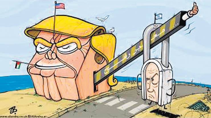 דונלד טראמפ עוקר את המנעול ופותח את מעבר רפיח