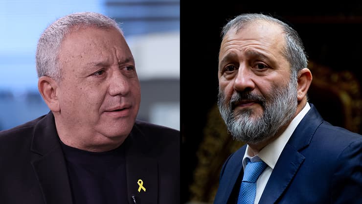 דרעי ואיזנקוט (צילום: אלכס קולומויסקי, שאול גולן) אריה דרעי גדי איזנקוט