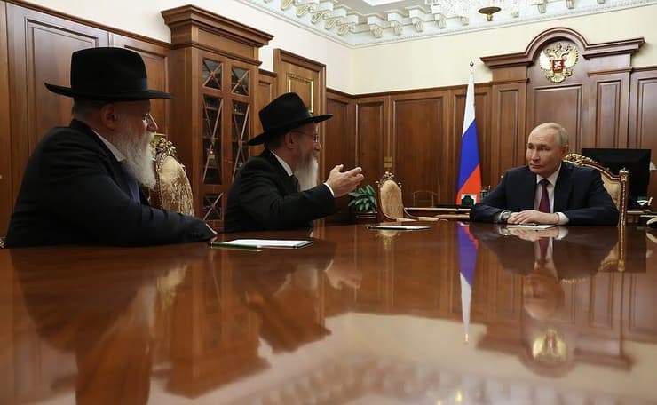 פגישת רבה הראשי של רוסיה, הרב בערל לאזאר, עם נשיא רוסיה ולדימיר פוטין
