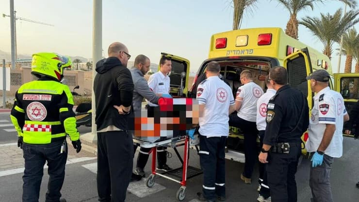 רוכב אופנוע החליק ונפצע באילת