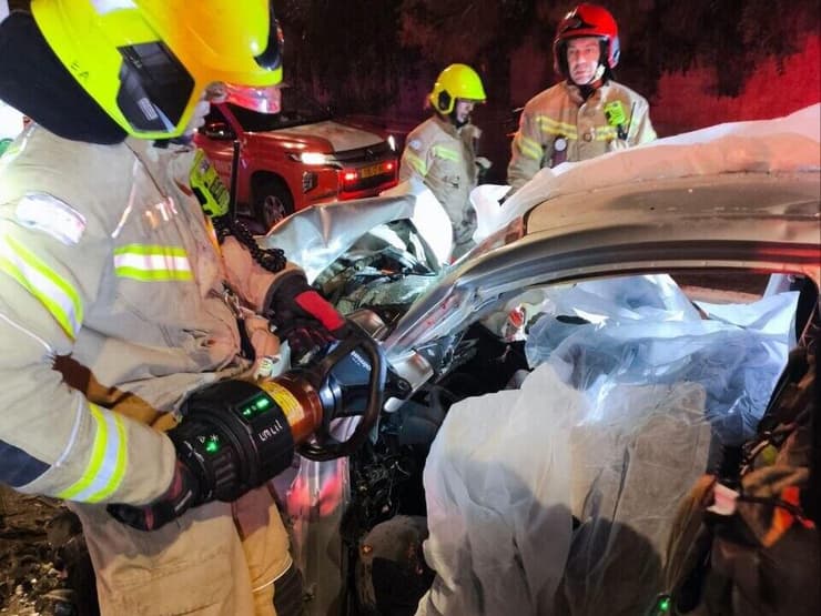 זירת הרצח בכביש 554