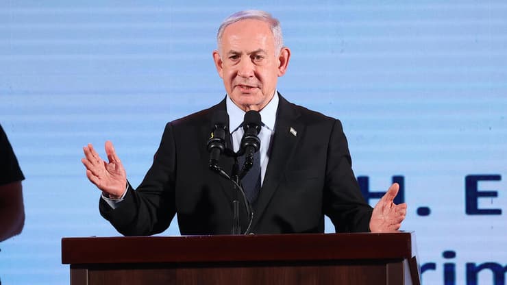 גיבור הסרט. ראש הממשלה בנימין נתניהו (צילום: עמית שאבי) נאום ראש הממשלה בנימין נתניהו