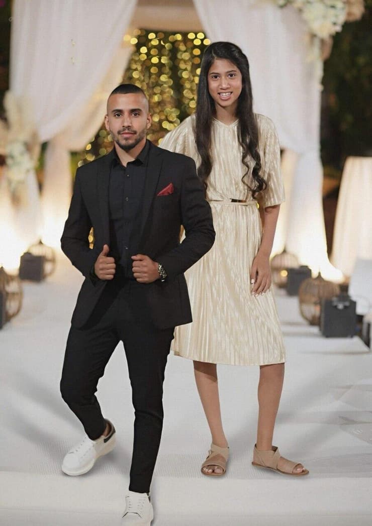 ניר מנגדי, לוחם ביחידת מתפ"א שאיבד את אחיו דור ז"ל בקרב בבארי, הביא את מדי צה"ל לאחותו הקטנה, מעיין, בטקס של "גדולים במדים"