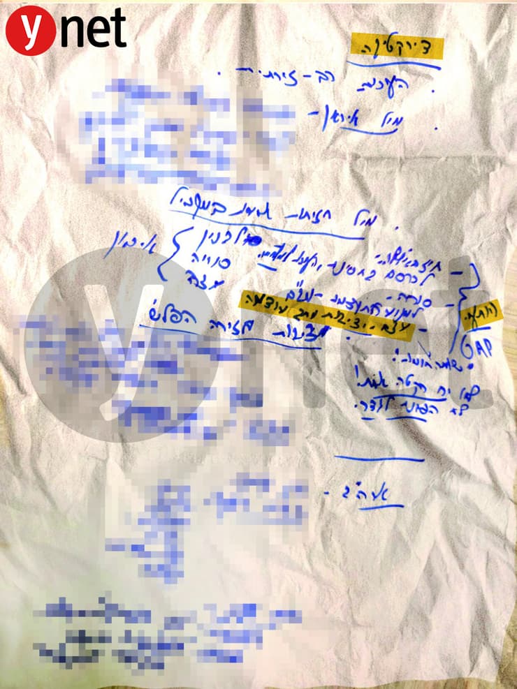 חשיפה: מסמך בכתב ידו של רוה"מ