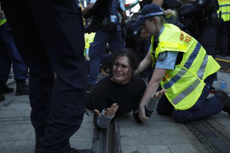 אוסטרליה הפגנה סידני מעצרים בהפגנה פרו פלסטינית