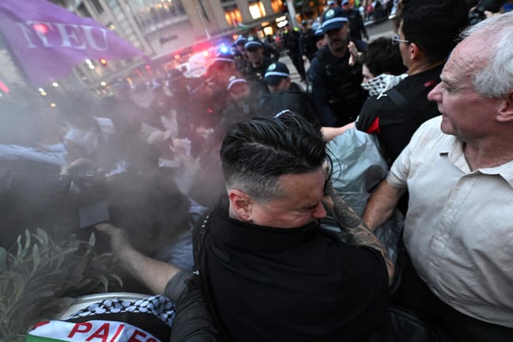 אוסטרליה הפגנה סידני מעצרים בהפגנה פרו פלסטינית