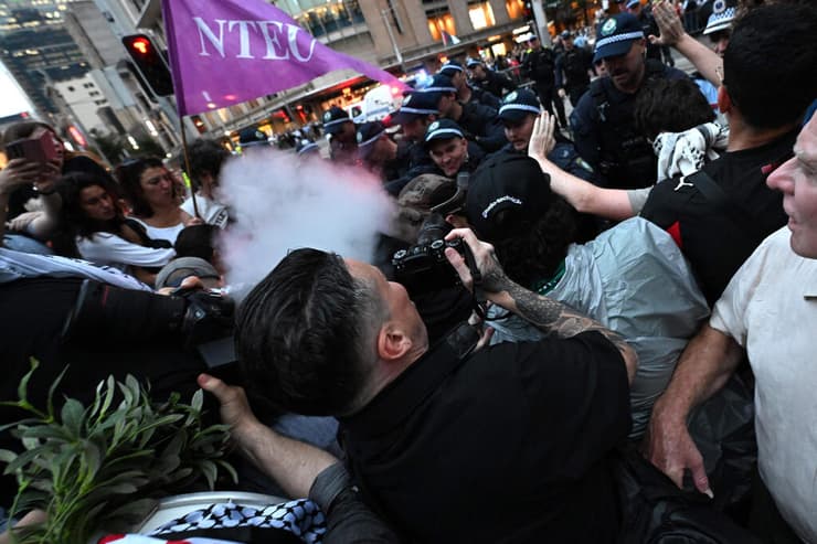 אוסטרליה הפגנה סידני מעצרים בהפגנה פרו פלסטינית