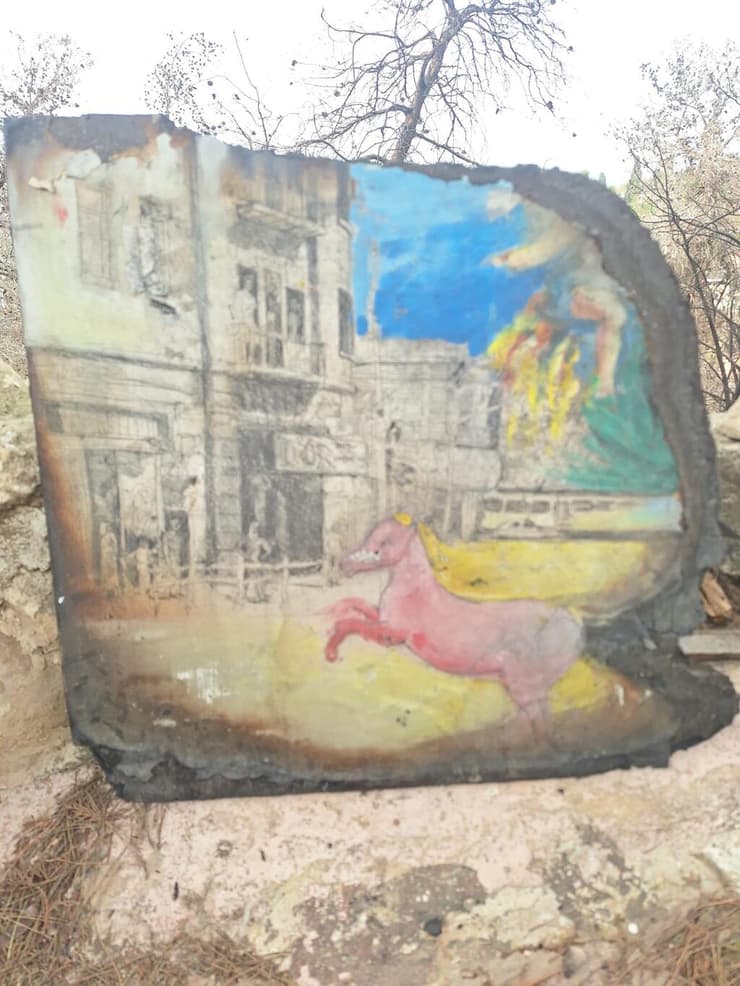 צילום: באדיבות המשפחה הציורים השרופים של איוון שוובל