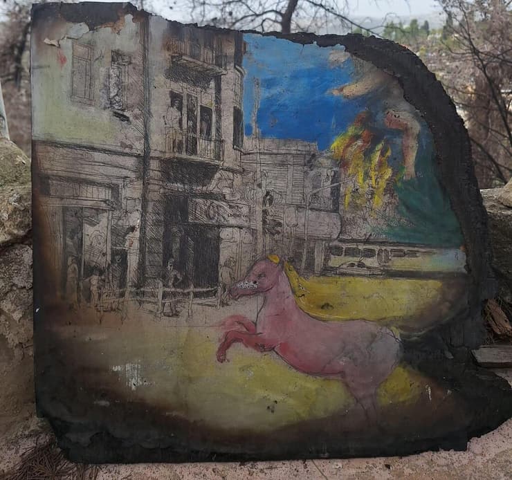 צילום: באדיבות המשפחה הציורים השרופים של איוון שוובל