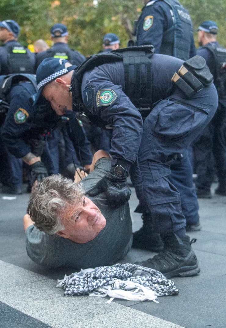 אוסטרליה הפגנה סידני מעצרים בהפגנה פרו פלסטינית