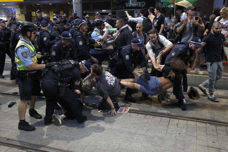 אוסטרליה הפגנה סידני מעצרים בהפגנה פרו פלסטינית